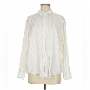 Calvin Klein Jeans Logo Cream Button Down Shirt